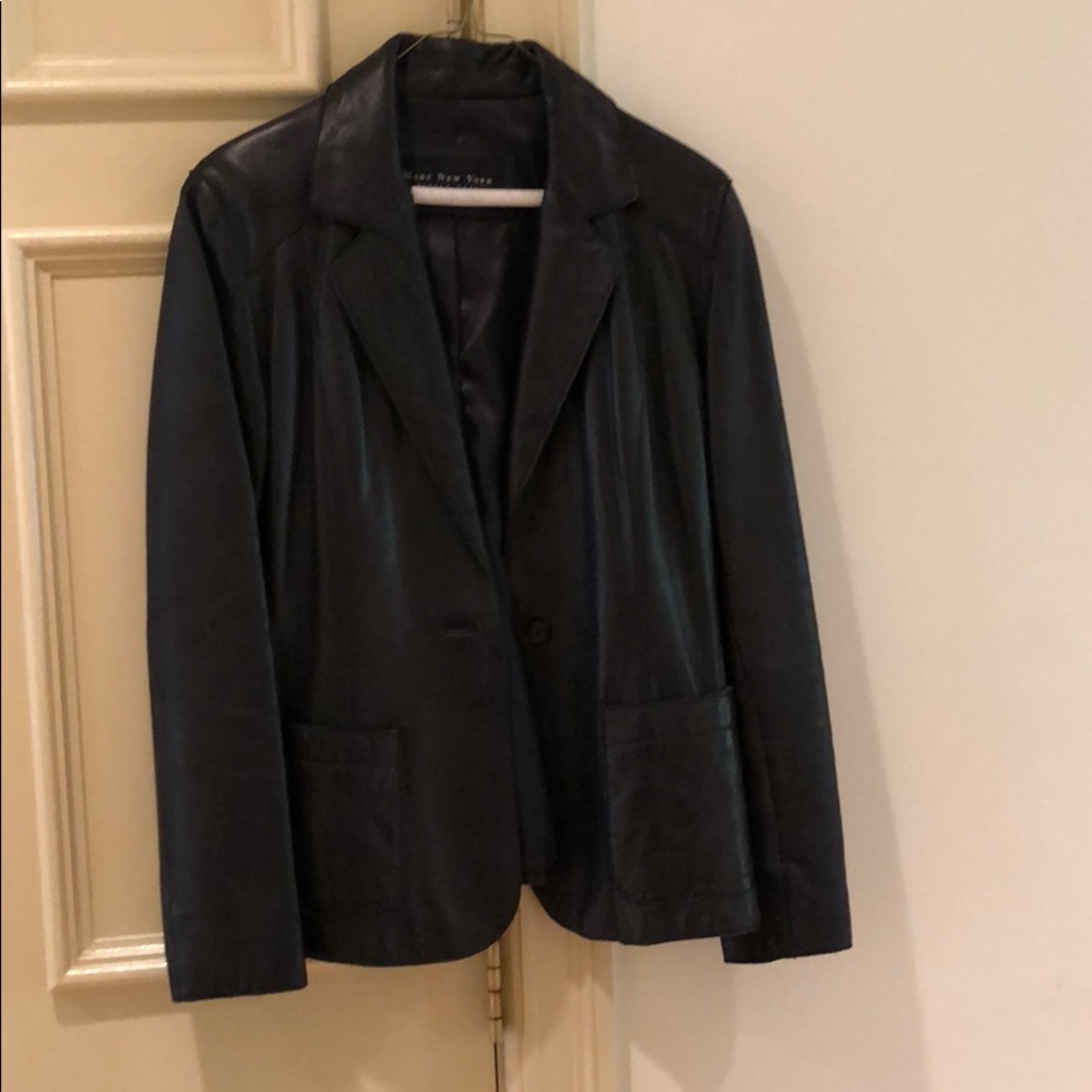 Marc New York Leather Blazer